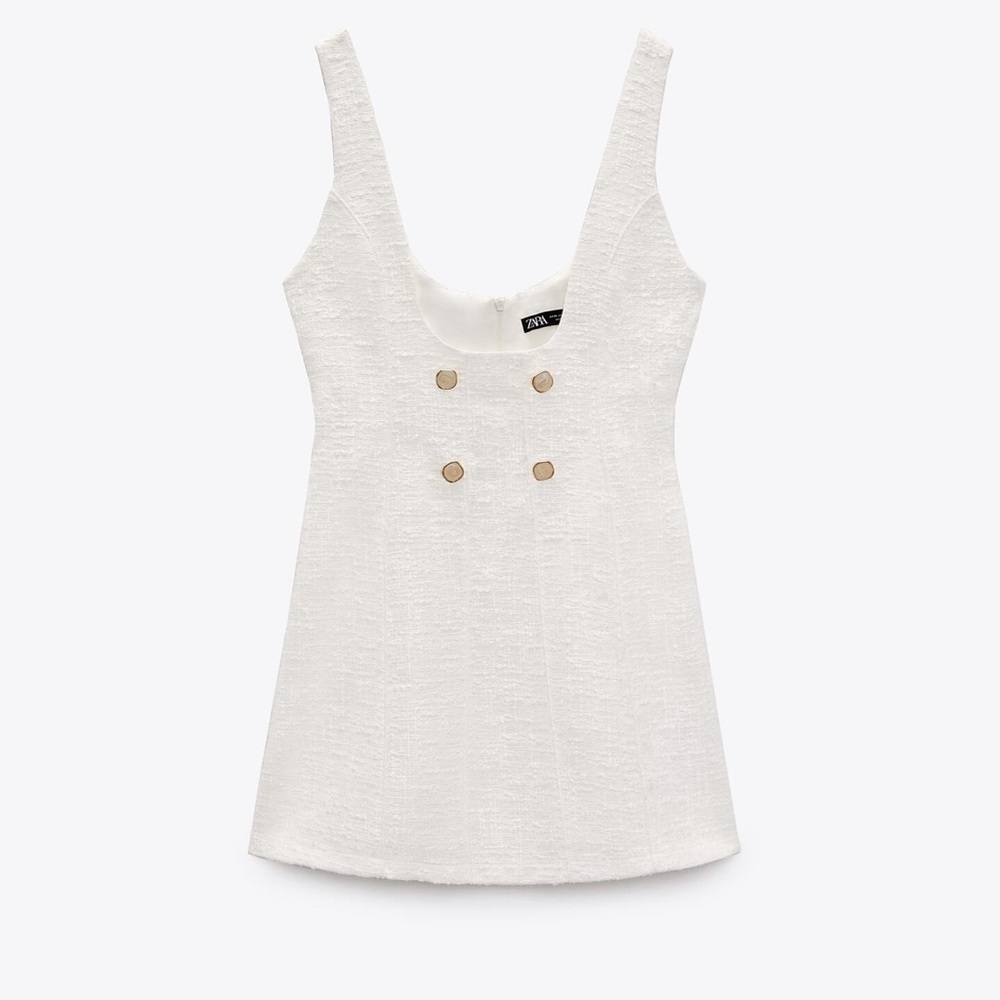 Textured Pinafore Dress